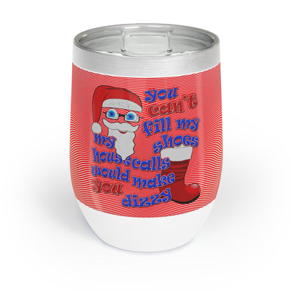 santa's shoes - Chill Wine Tumbler (yellow-orange wave)