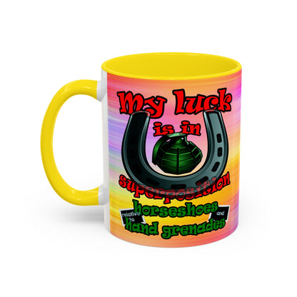 my luck - Accent Mug (color blur)