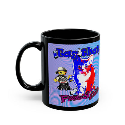 tag that - Black Mug (light blue-purple wave)