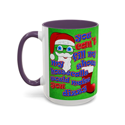 santa's shoes - Accent Mug (green turf)