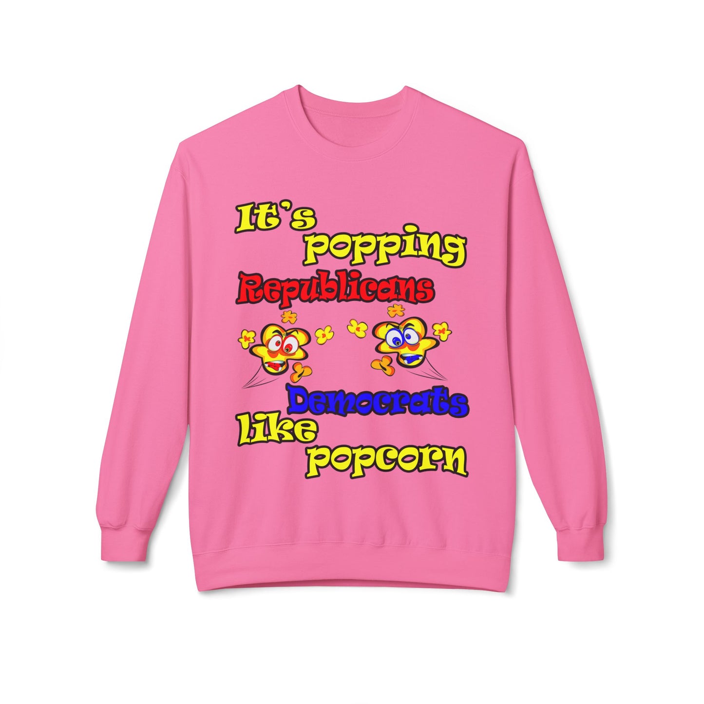popping like popcorn - Unisex Midweight Softstyle Fleece Crewneck Sweatshirt