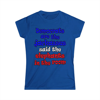 donkeys and elephants - Women's Softstyle Tee