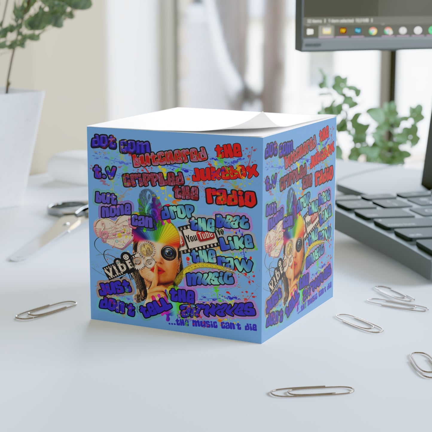 drop the beat - note cube (light blue)
