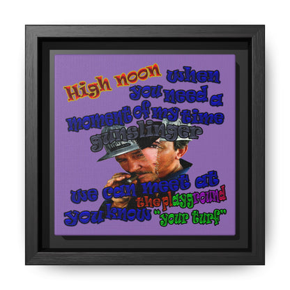 high noon - framed canvas art (light purple)