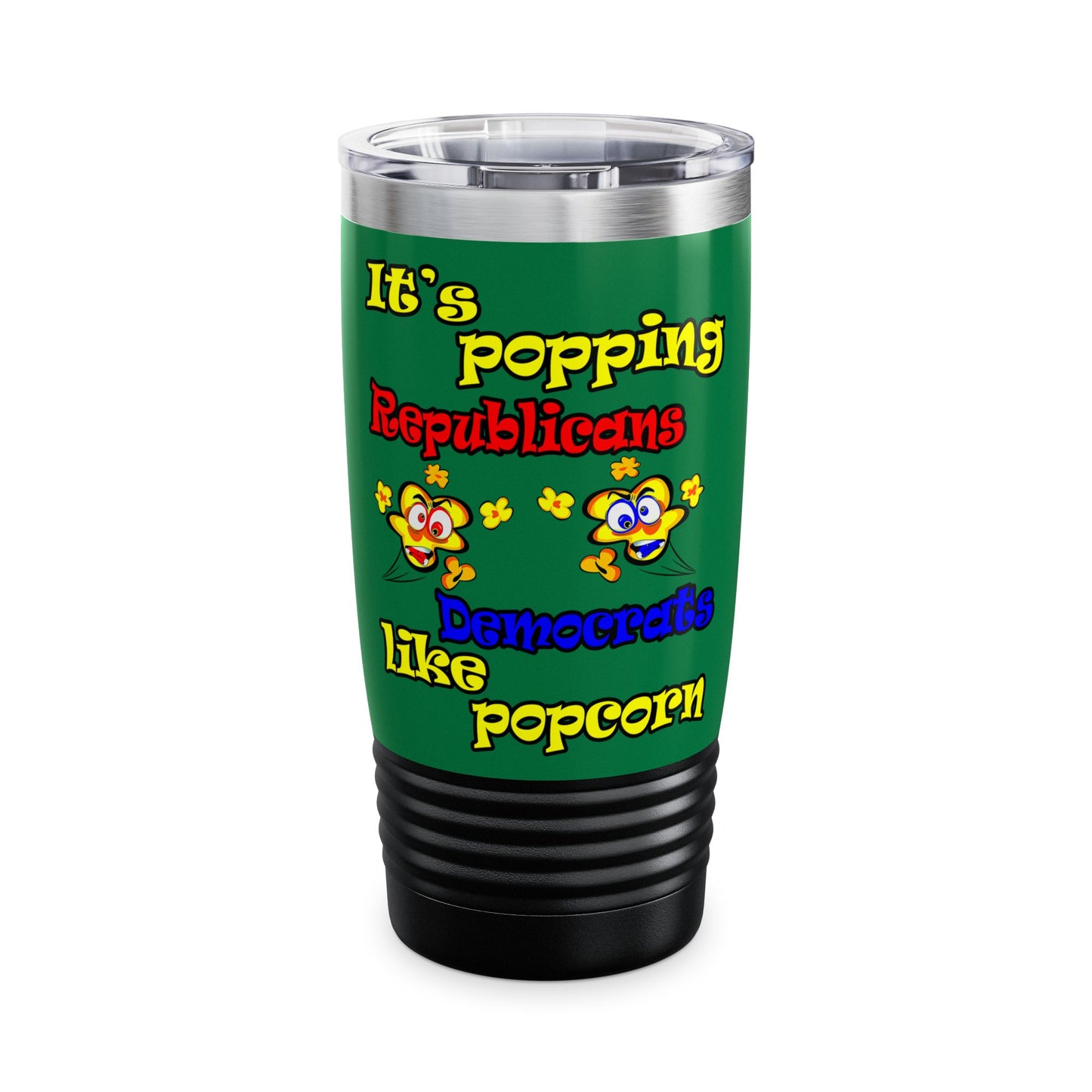 popping like popcorn - Ringneck Tumbler, 20oz (dark green)