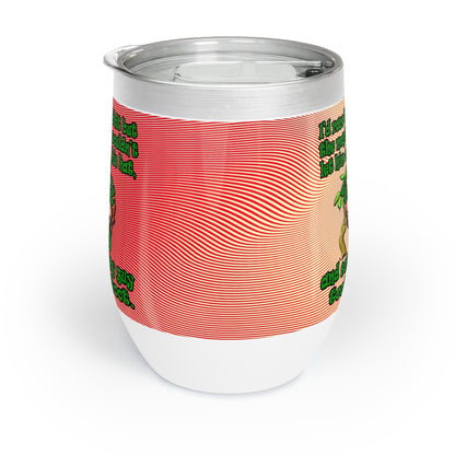 turtle race - Chill Wine Tumbler (yellow-orange wave)
