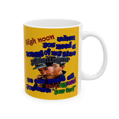 high noon - White Mug (yellow)