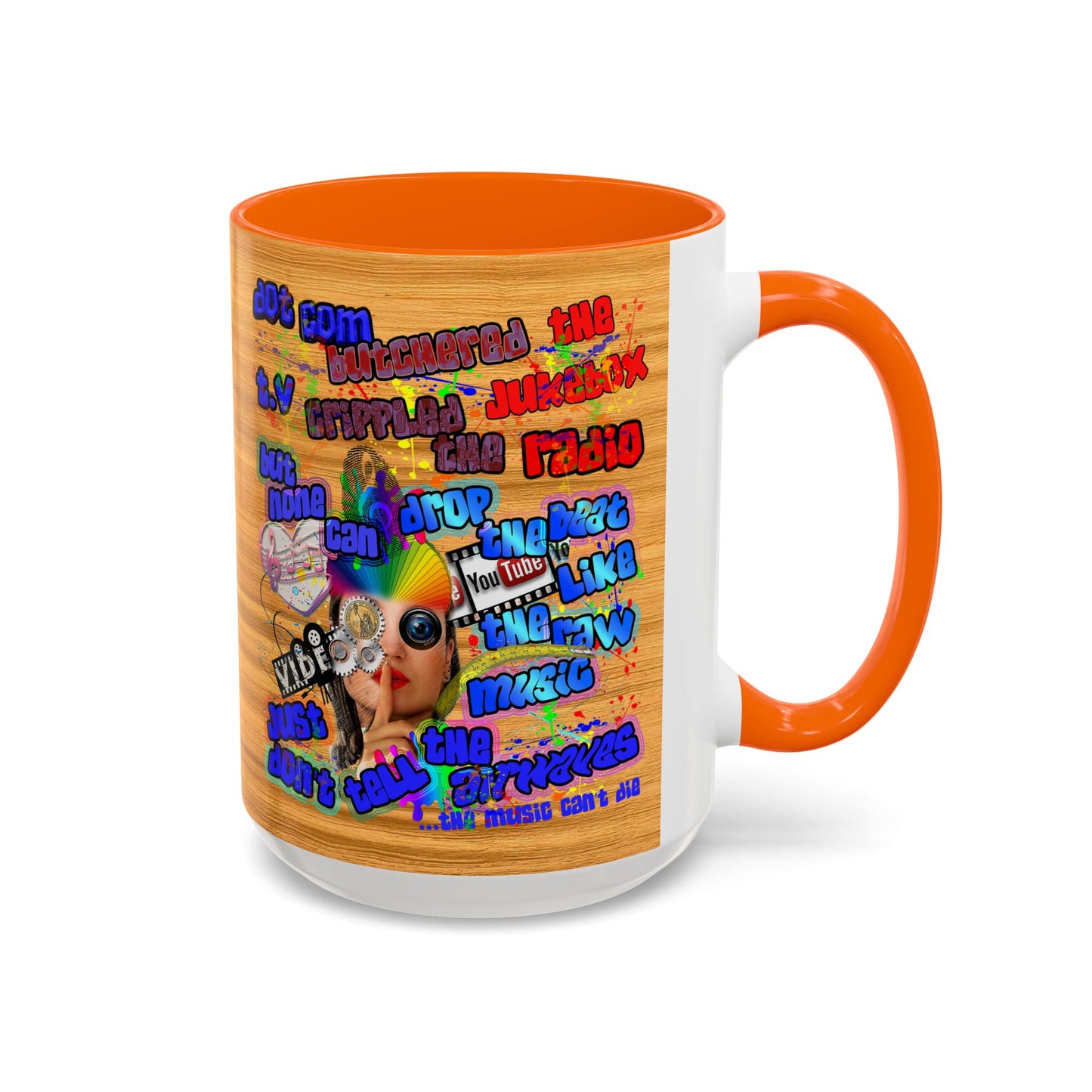 drop the beat - Accent Mug (butterscotch wood finish)