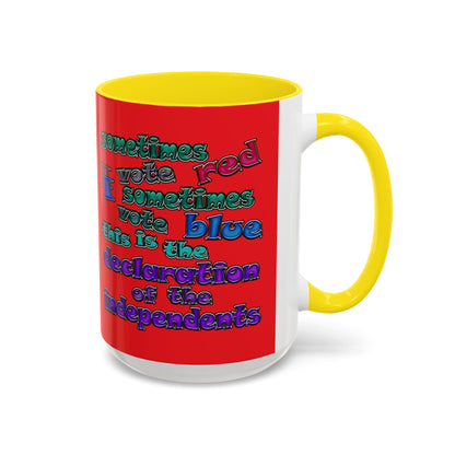 declaration of the independents - Accent Mug (red)