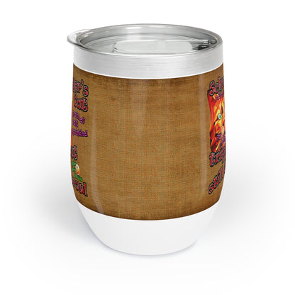 schrodinger's cat - Chill Wine Tumbler (brown papyrus)