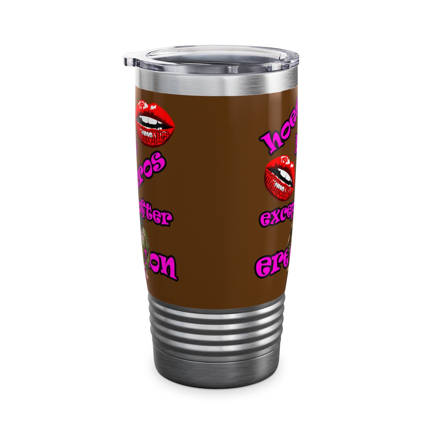 hoes b4 bros - Ringneck Tumbler, 20oz (brown)