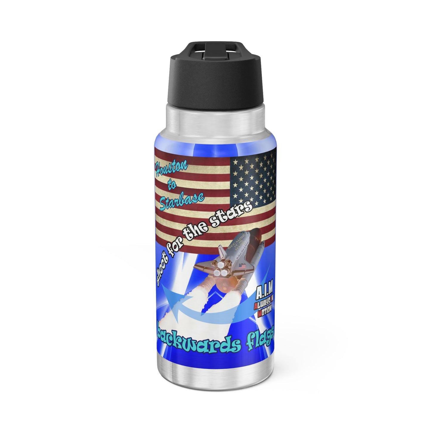 shoot for the stars - Gator Tumbler, 32oz (blue-white wave)