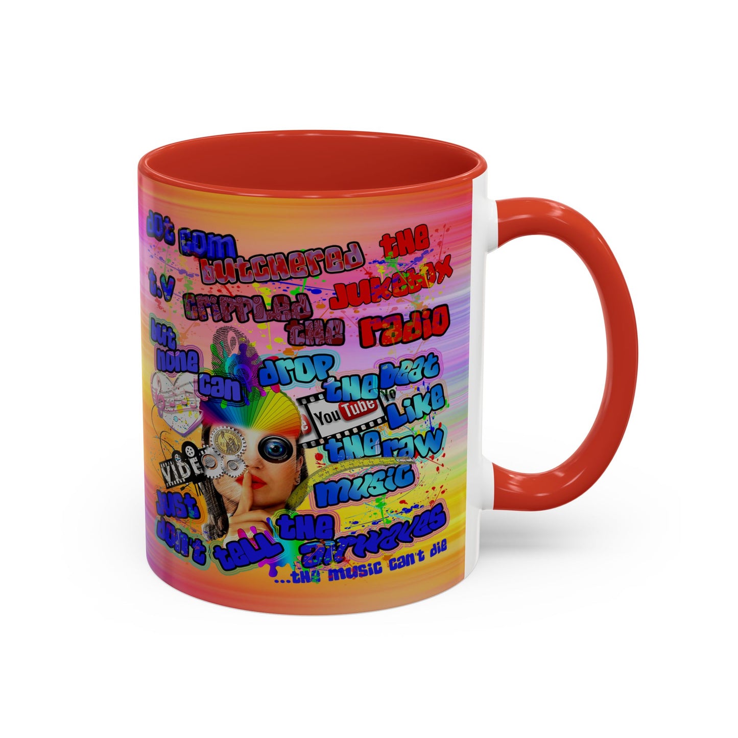drop the beat - Accent Mug (color blur)