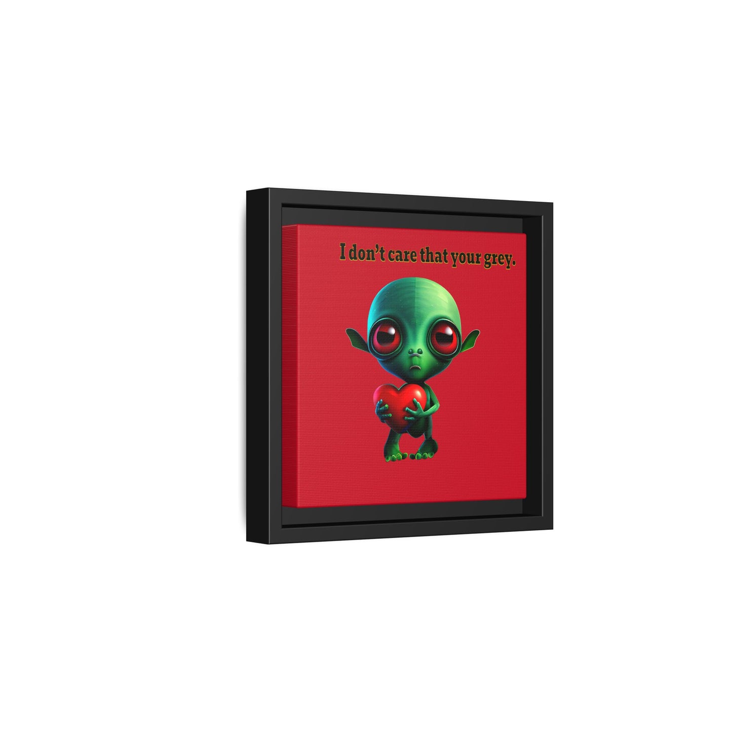 I don't care that your grey - framed canvas art (dark red)
