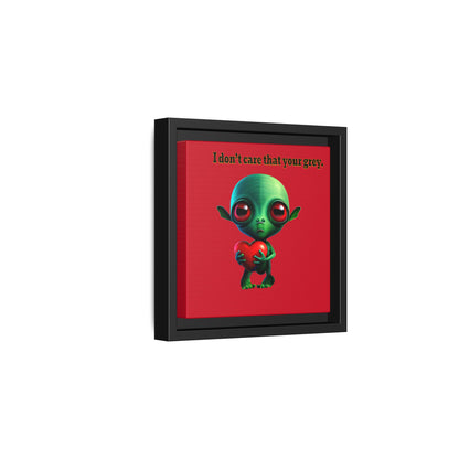 I don't care that your grey - framed canvas art (dark red)