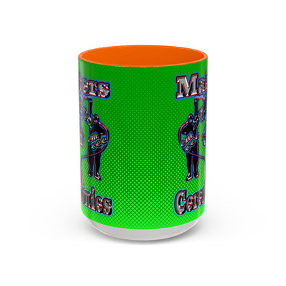em cee squared - Accent Mug (logo green)