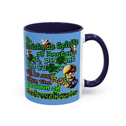 christmas spirits of boston - Accent Mug (light blue)