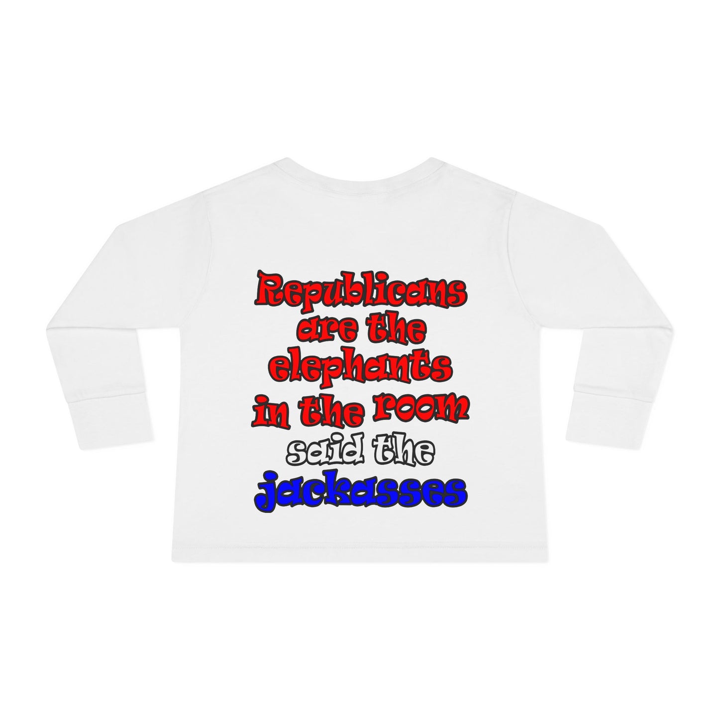 donkeys and elephants - Toddler Long Sleeve Tee