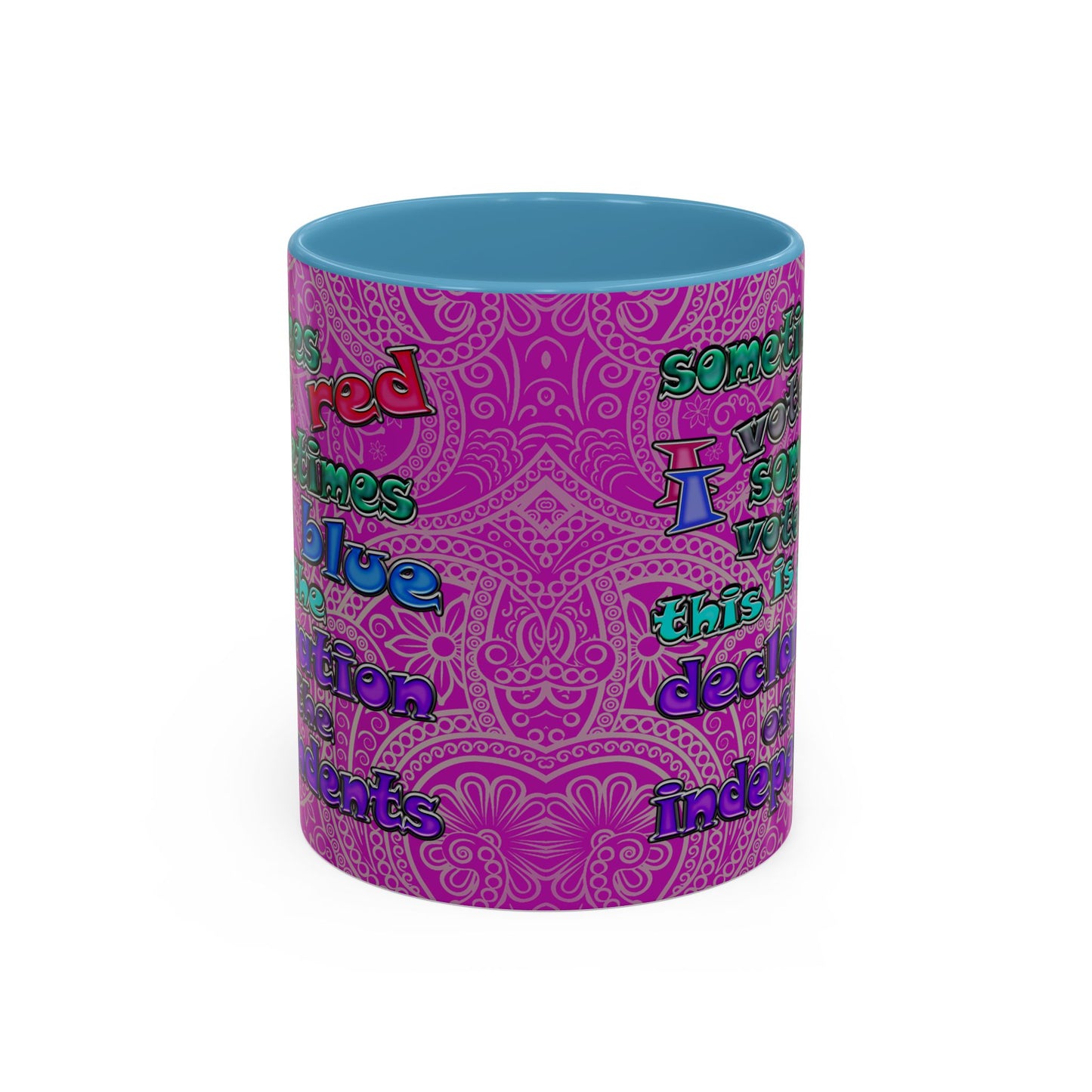 declaration of the independents - Accent Mug (pink swirl)