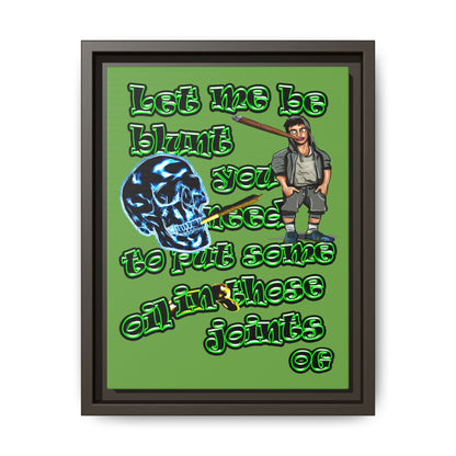 og - framed canvas art (green)