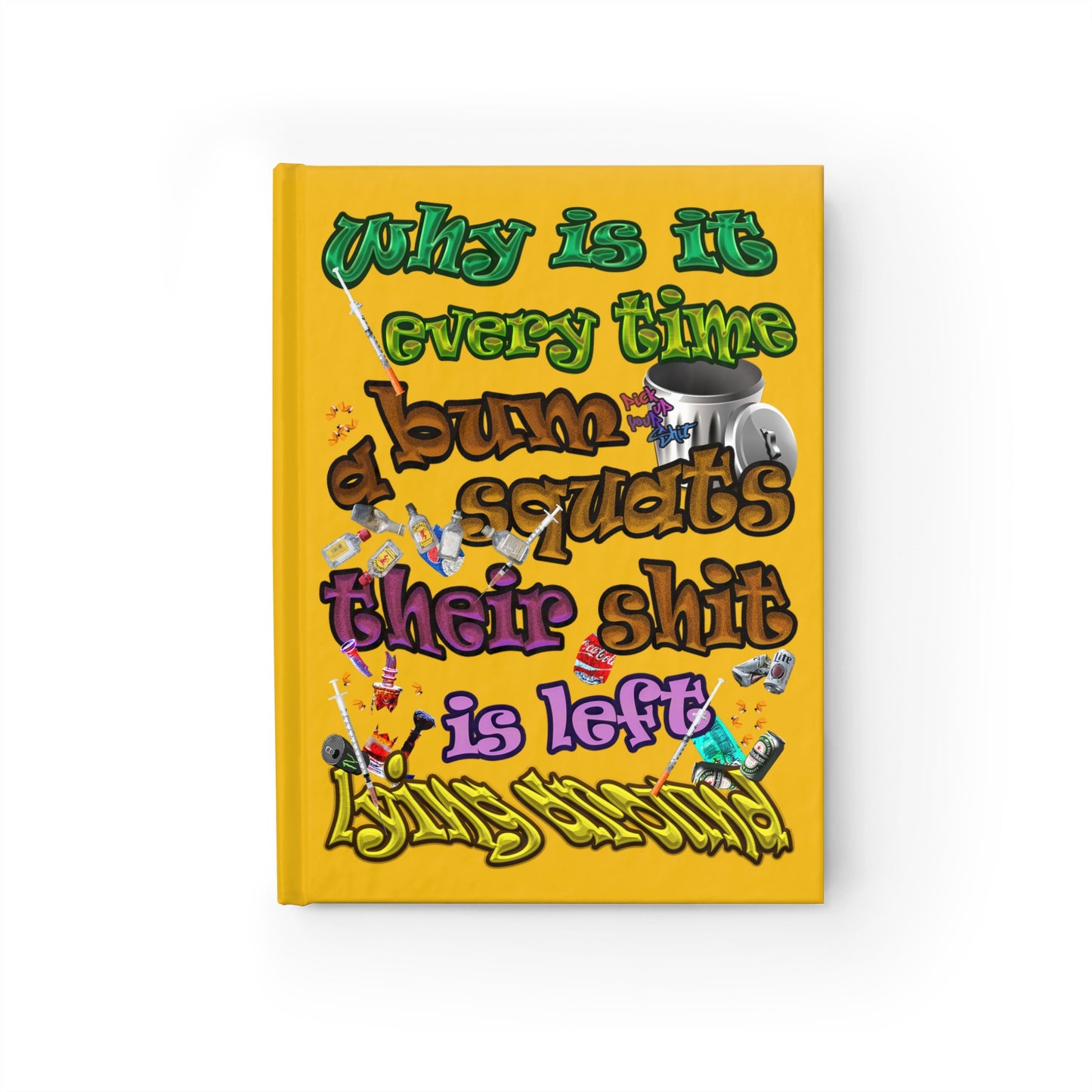 the bum's shit - journal-blank (yellow)