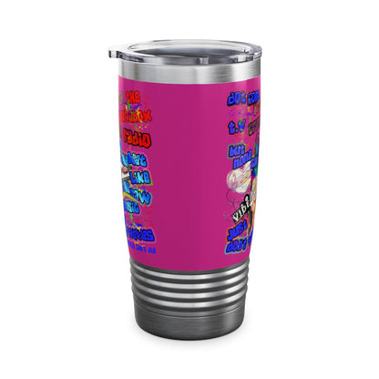 drop the beat - Ringneck Tumbler, 20oz (pink)