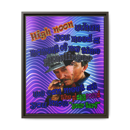 high noon - framed canvas art (purple wave)