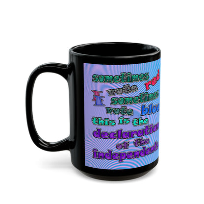declaration of the independents - Black Mug (light blue-purple wave)