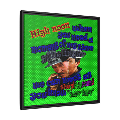 high noon - framed canvas art (logo green)