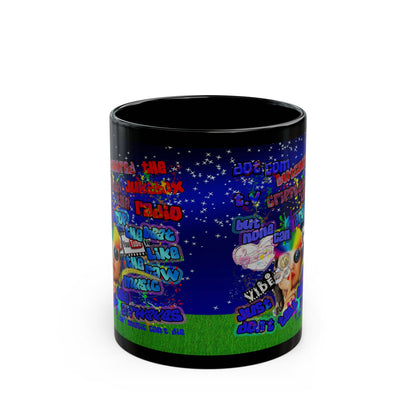 drop the beat - Black Mug ('snoops' background)