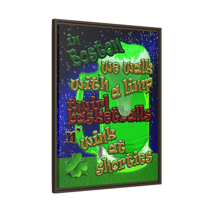 celtics logo - framed canvas art ('snoops' background)