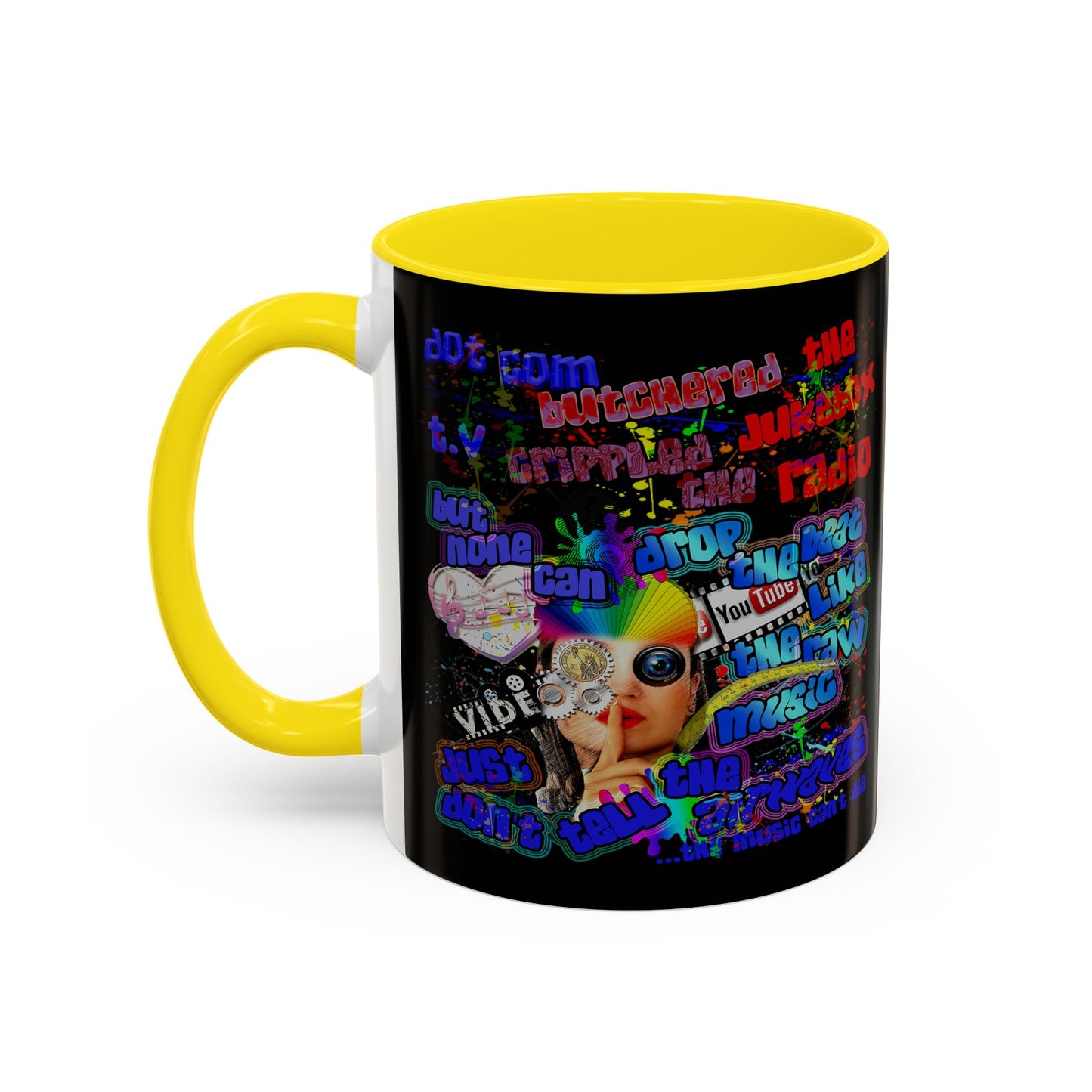 drop the beat - Accent Mug (black)