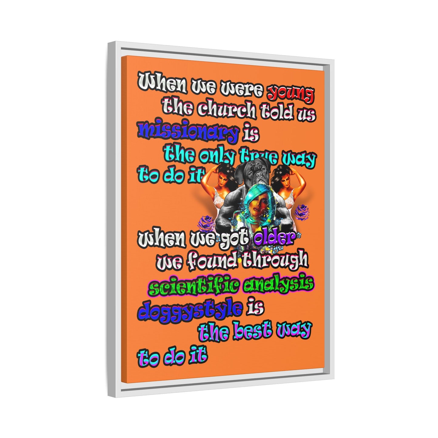 doggystyle - framed canvas art (crusta)