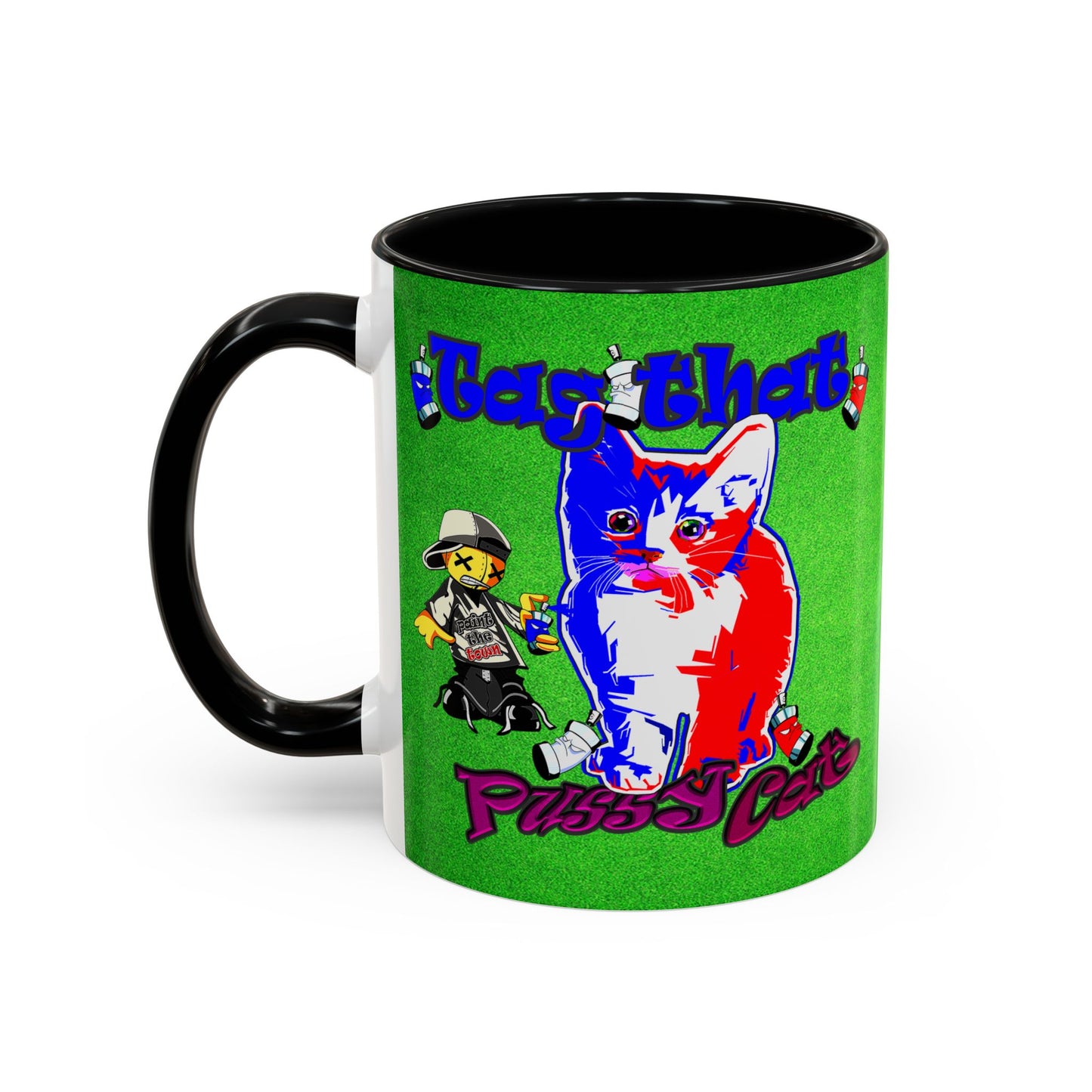 tag that - Accent Mug (green turf)