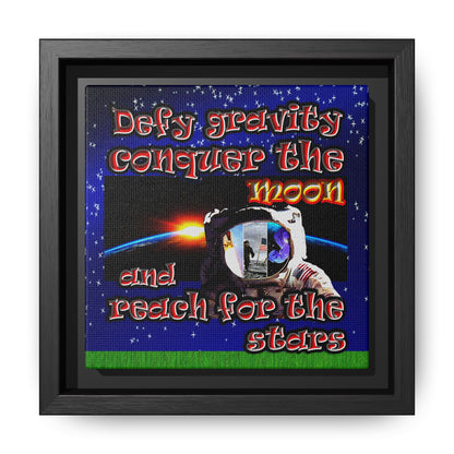 defy conquer reach - framed canvas art ('snoops' background)