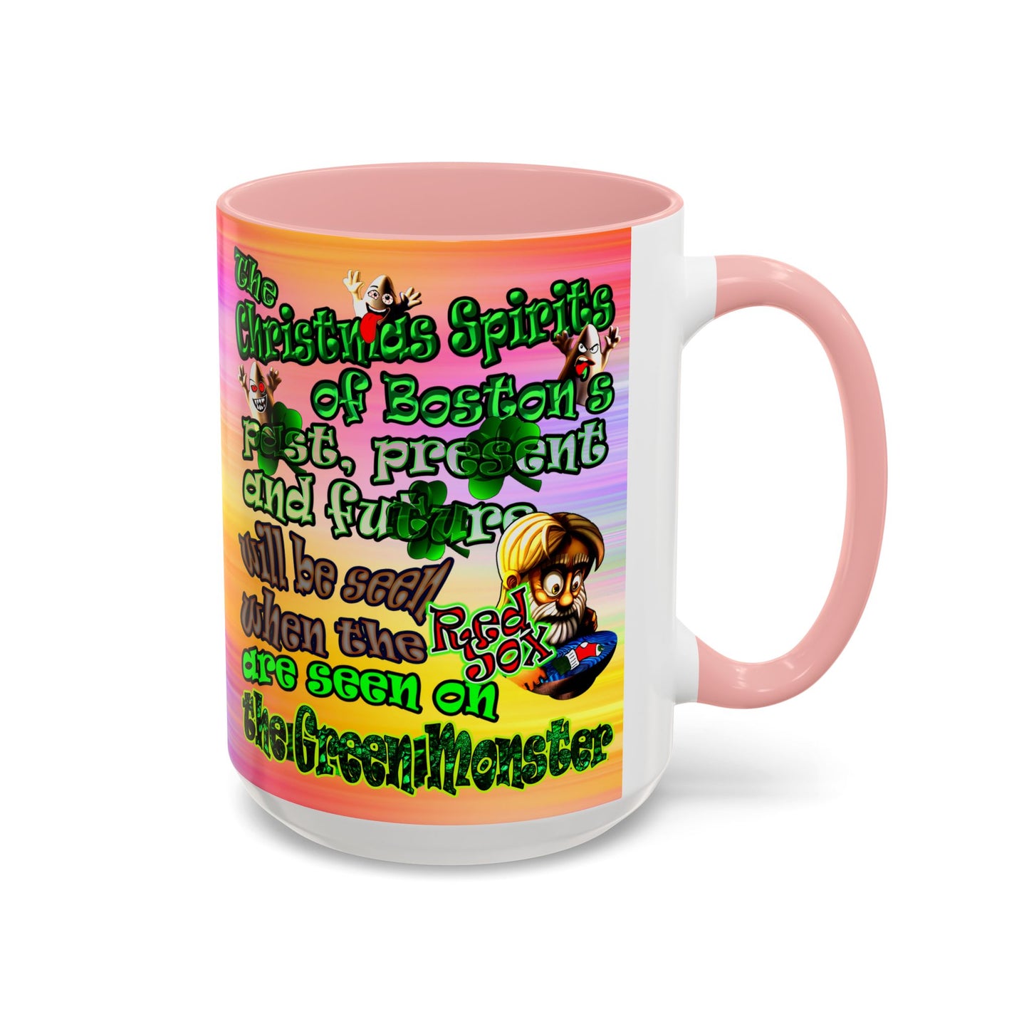 christmas spirits of boston - Accent Mug (color blur)
