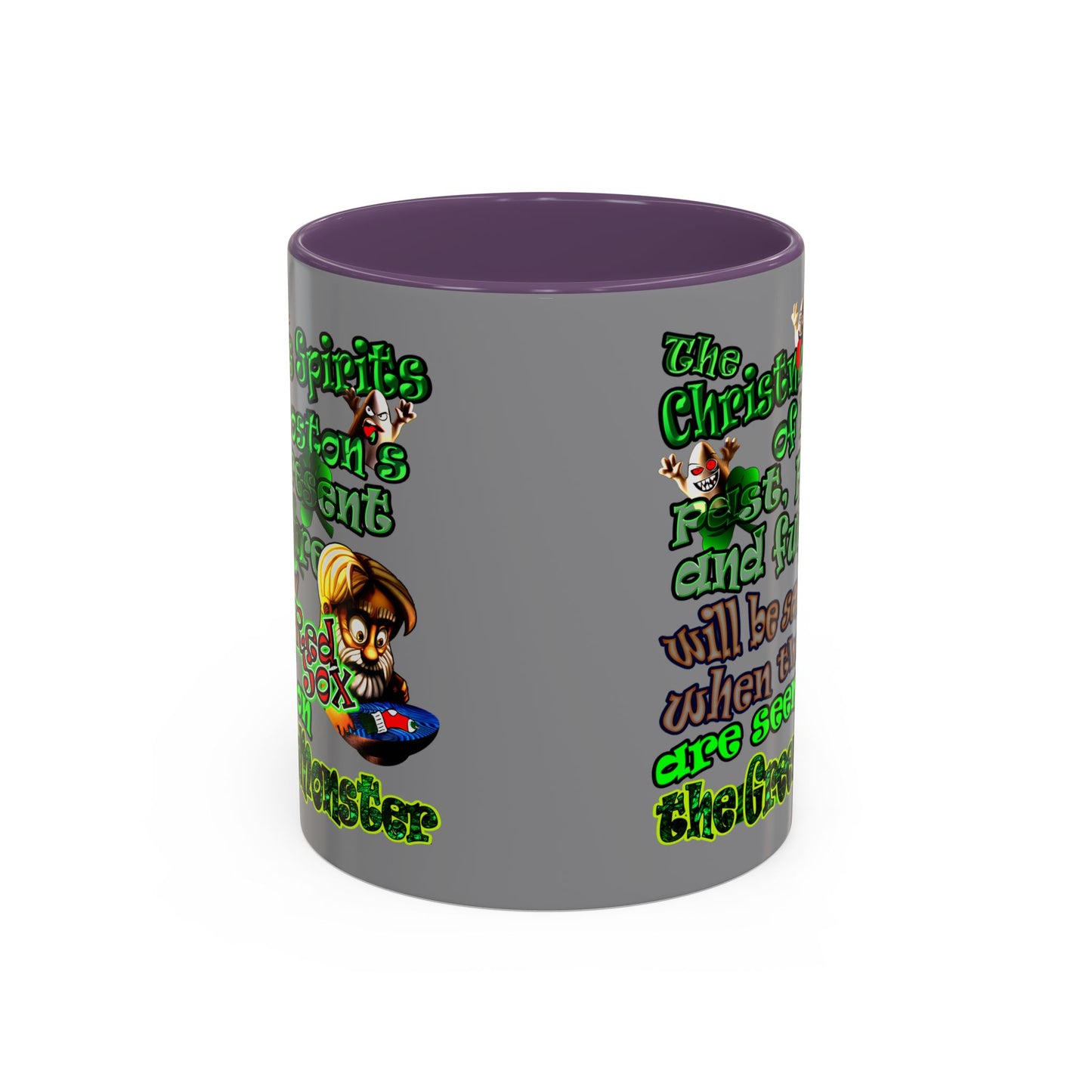 christmas spirits of boston - Accent Mug (grey)