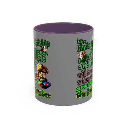 christmas spirits of boston - Accent Mug (grey)