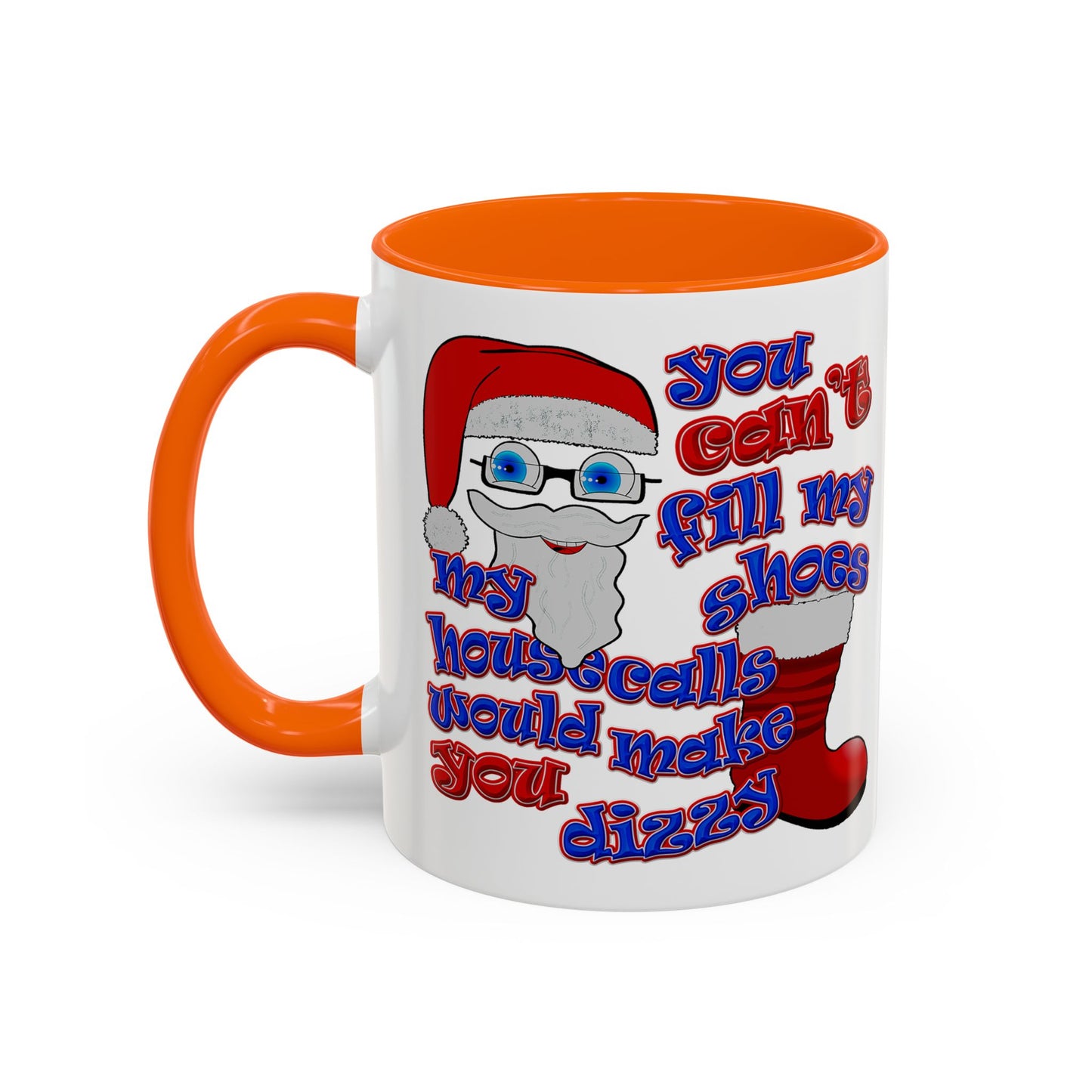 santa's shoes - Accent Mug (white)