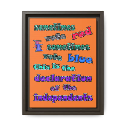declaration of the independents - framed canvas art (crusta)