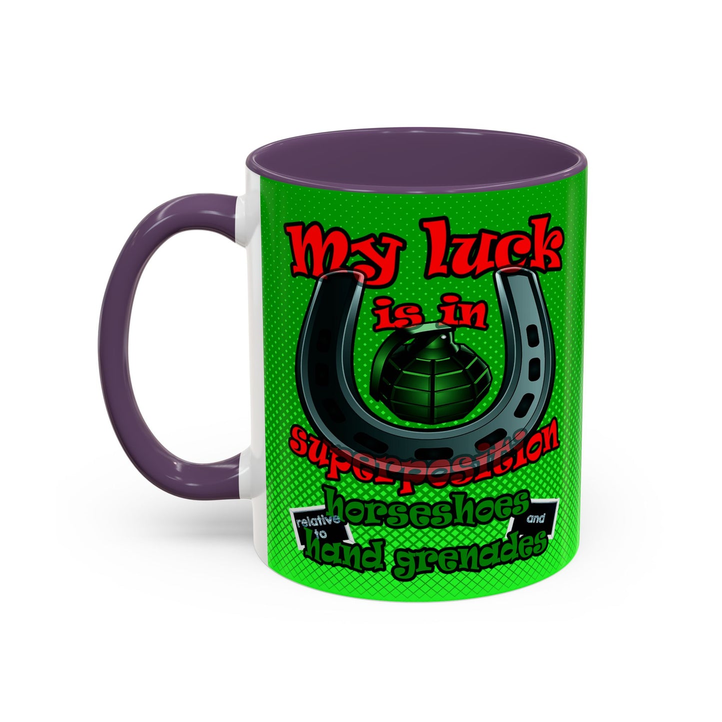 my luck - Accent Mug (logo green)