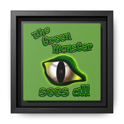 green monster - framed canvas art (green)