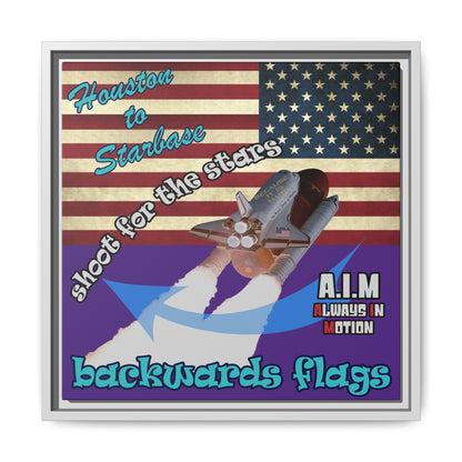 shoot for the stars - framed canvas art (purple)