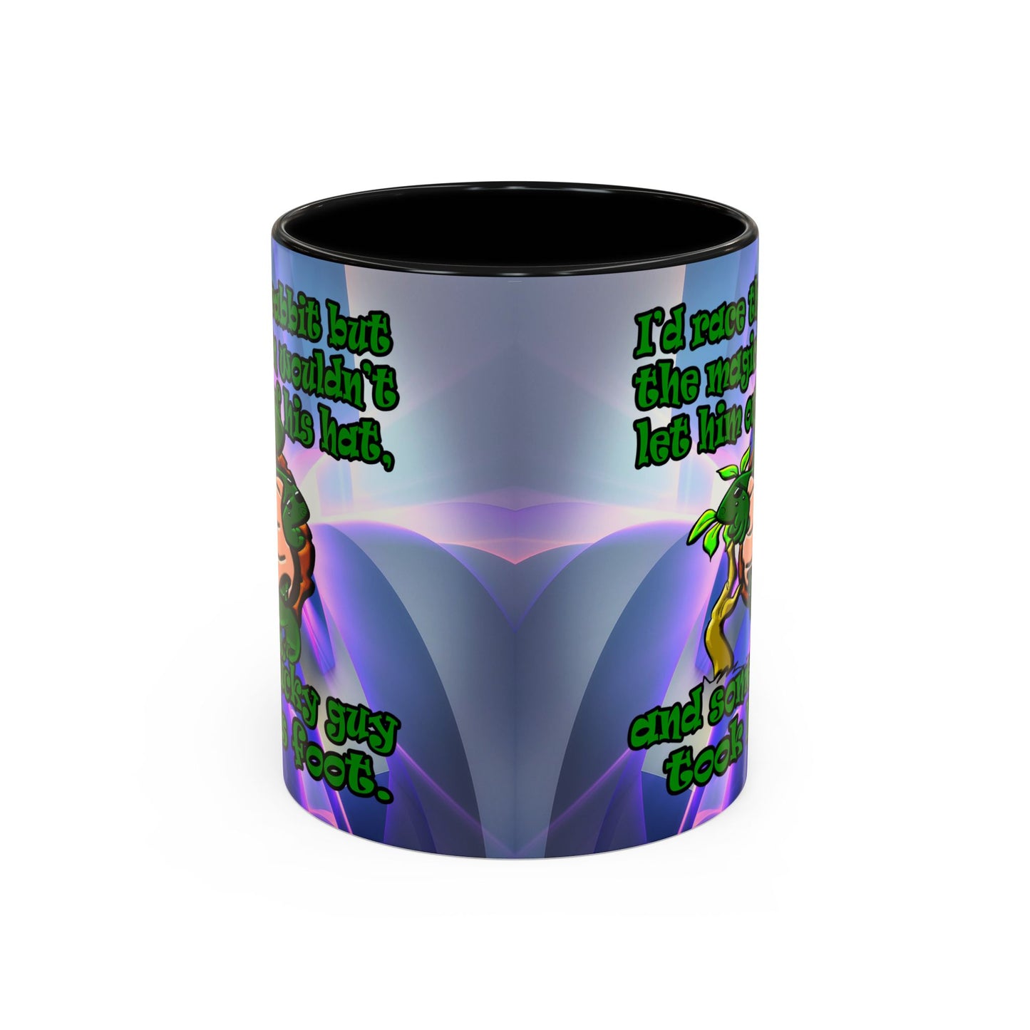turtle race - Accent Mug (grey-pink wave)