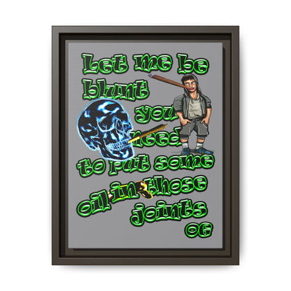 og - framed canvas art (grey)
