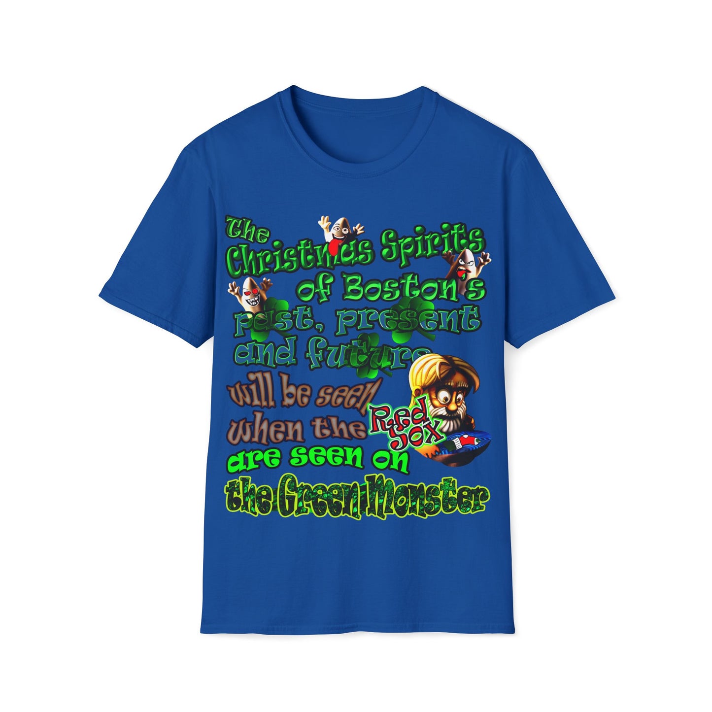 christmas spirits of boston - Unisex Softstyle T-Shirt