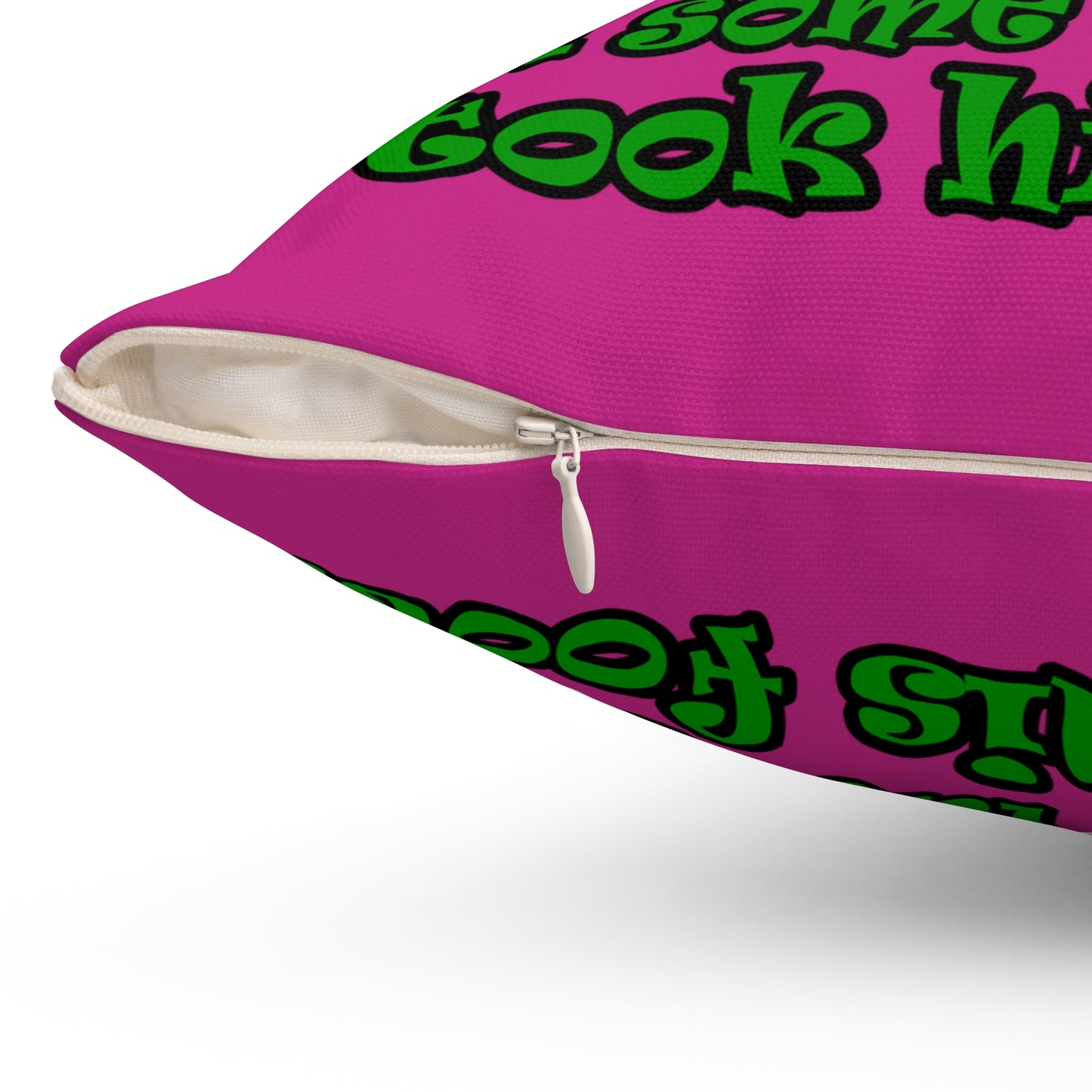 turtle race - Spun Polyester Square Pillow - (pink)