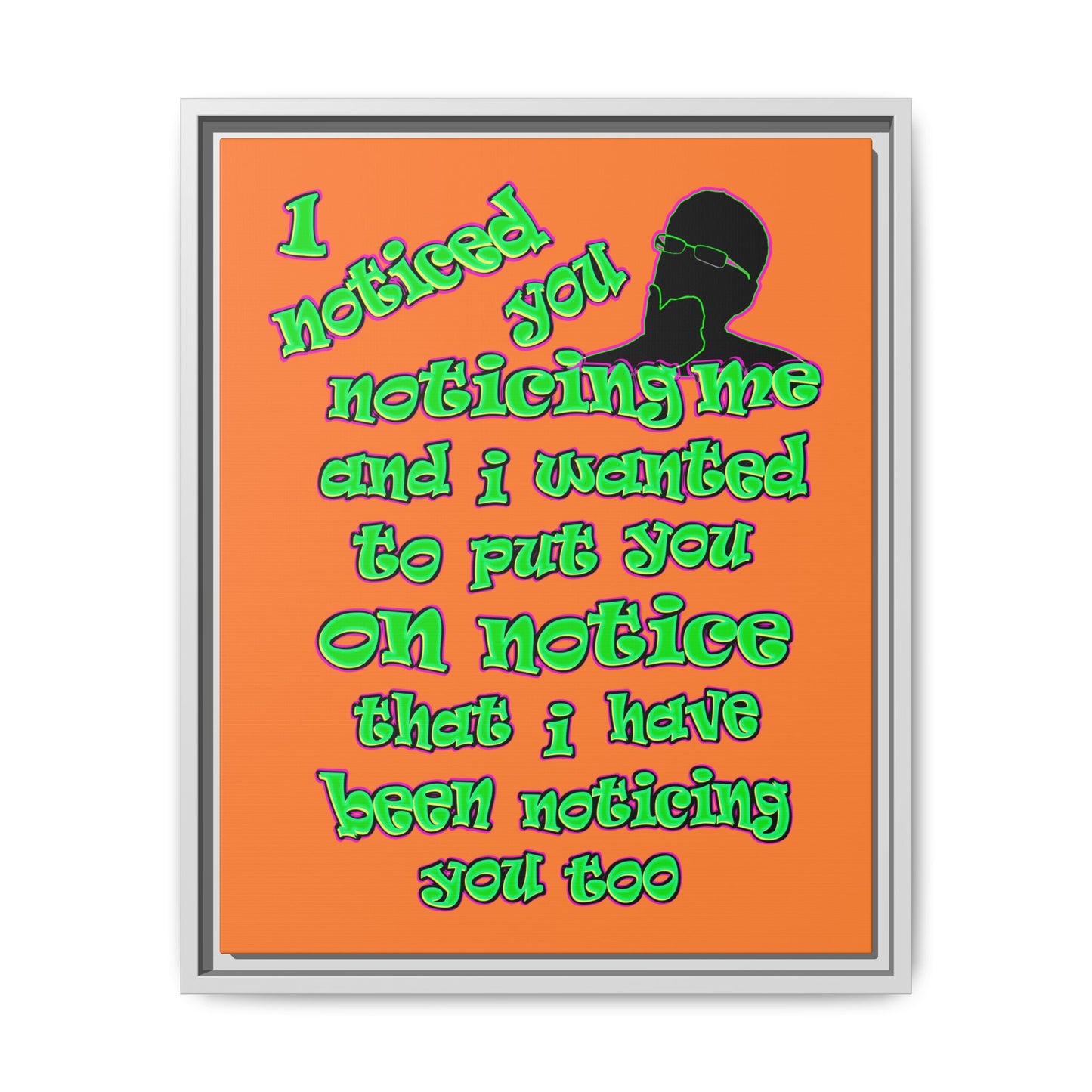 noticed you noticing - framed canvas art (crusta)