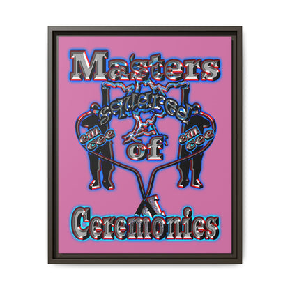 em cee squared - framed canvas art (light pink)