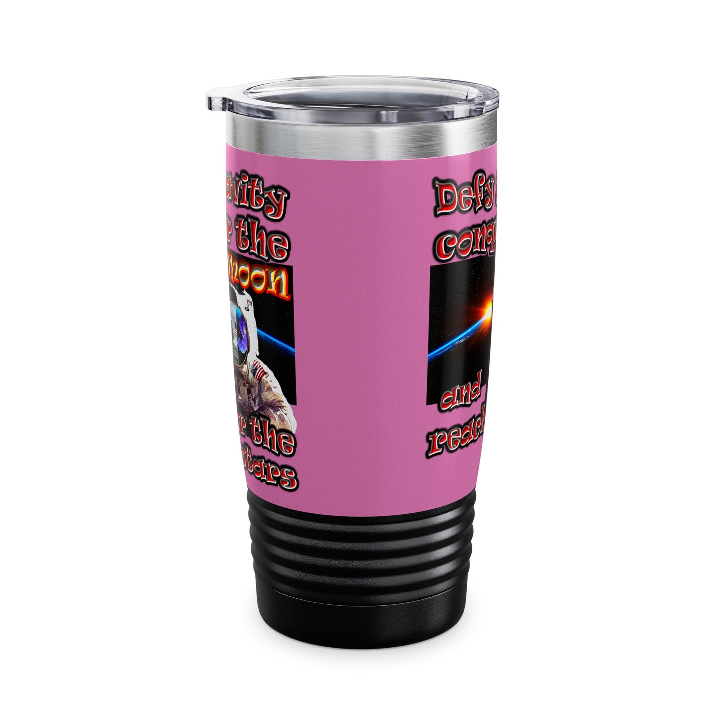 defy conquer reach - Ringneck Tumbler, 20oz (light pink)